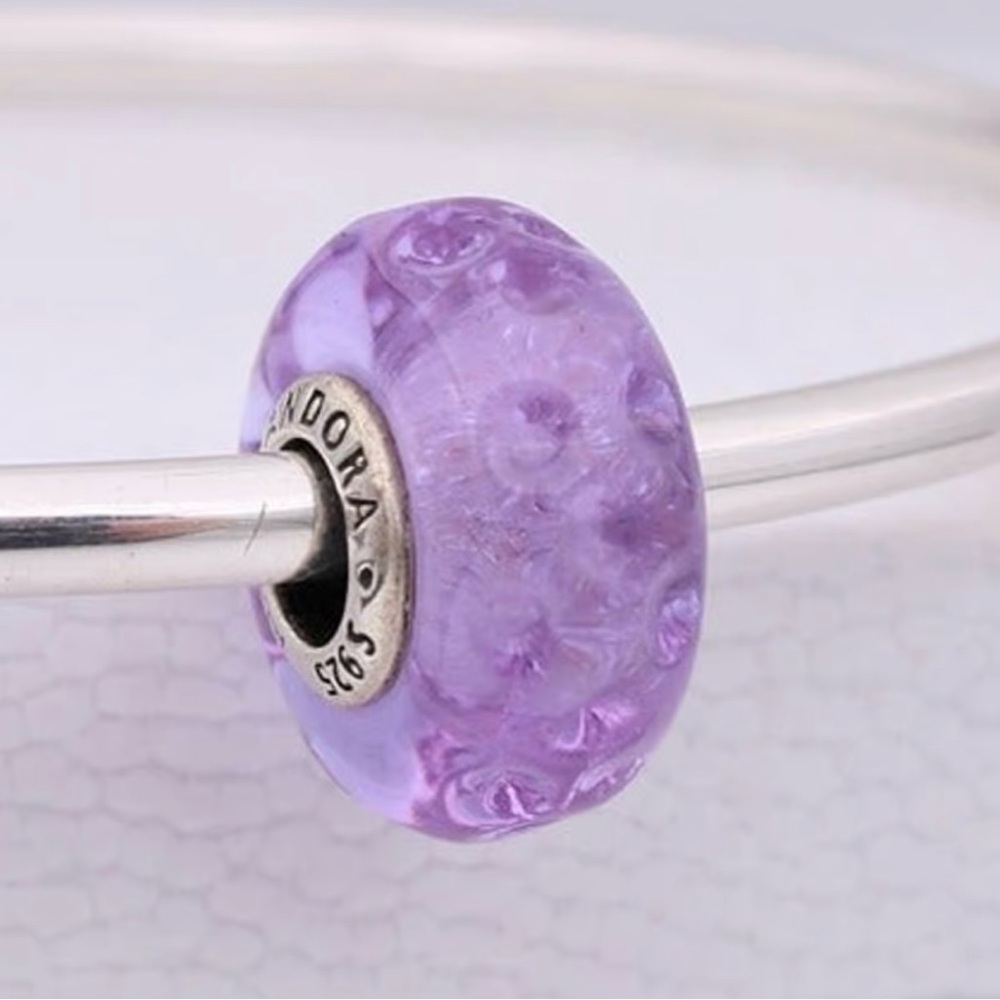 Pandora Lavender fascinating Glass Charm